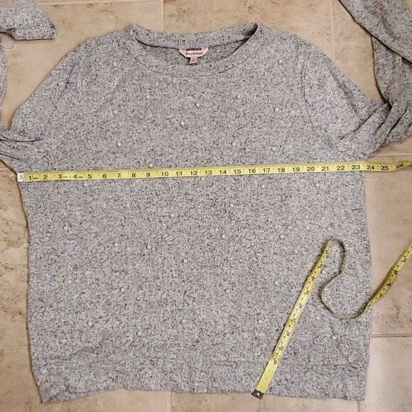 Juicy Couture gray with pearl detail gray sweater - Picture 8 of 9
